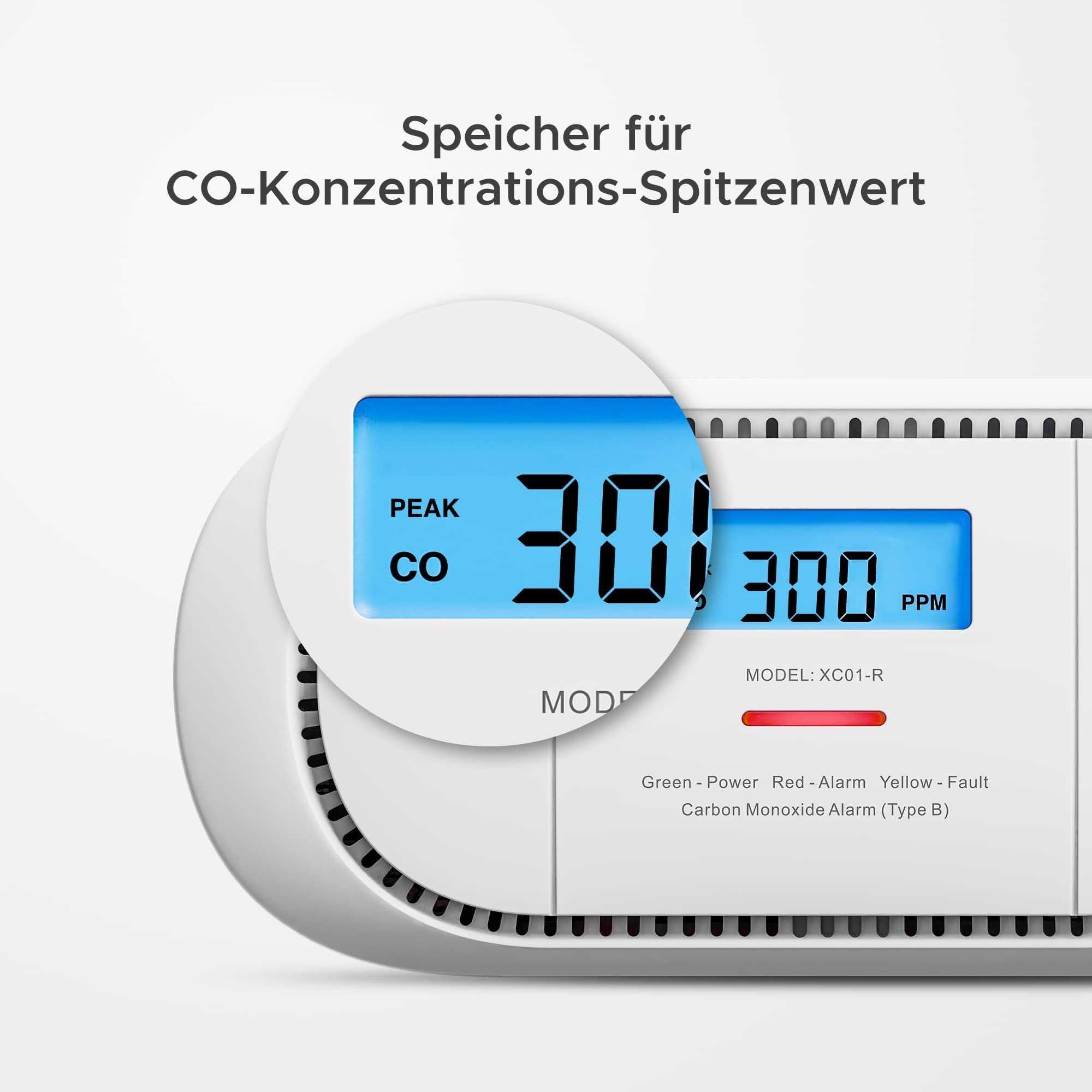 X-Sense XC01-R Kohlenmonoxid-Melder - Zuverlässiger Schutz vor CO-Gefahren Mesch Shop X-Sense XC01-R Kohlenmonoxid-Melder - Zuverlässiger Schutz vor CO-Gefahren Mesch Shop